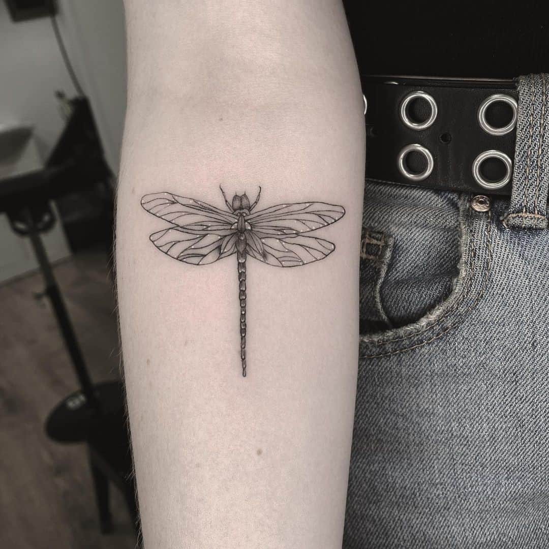 Dragonfly Tattoo On Arm