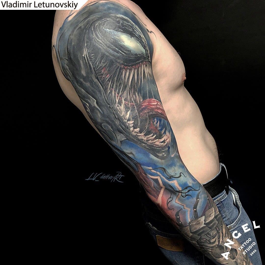 Full Sleeve Venom Tattoo 1