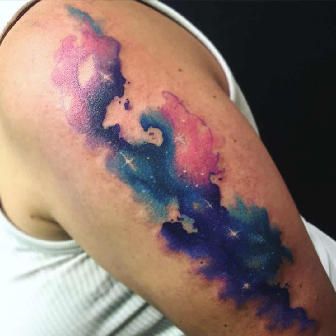 Galaxy Watercolor Tattoos 3