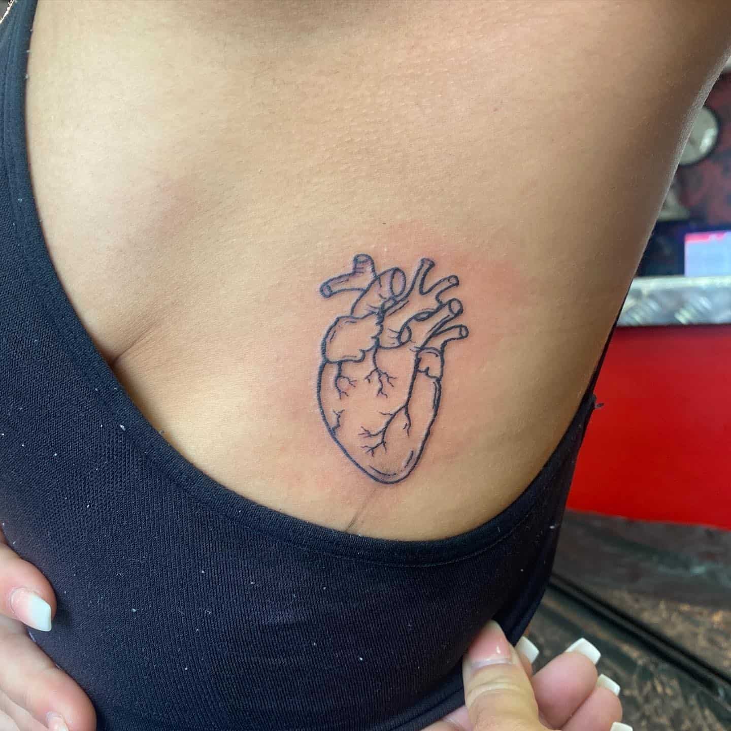 Heart side tattoo 3
