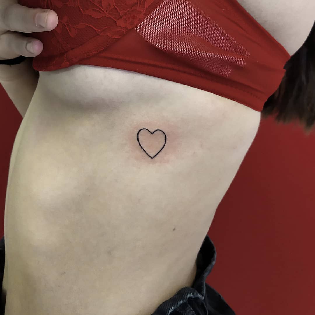 Heart side tattoo 5