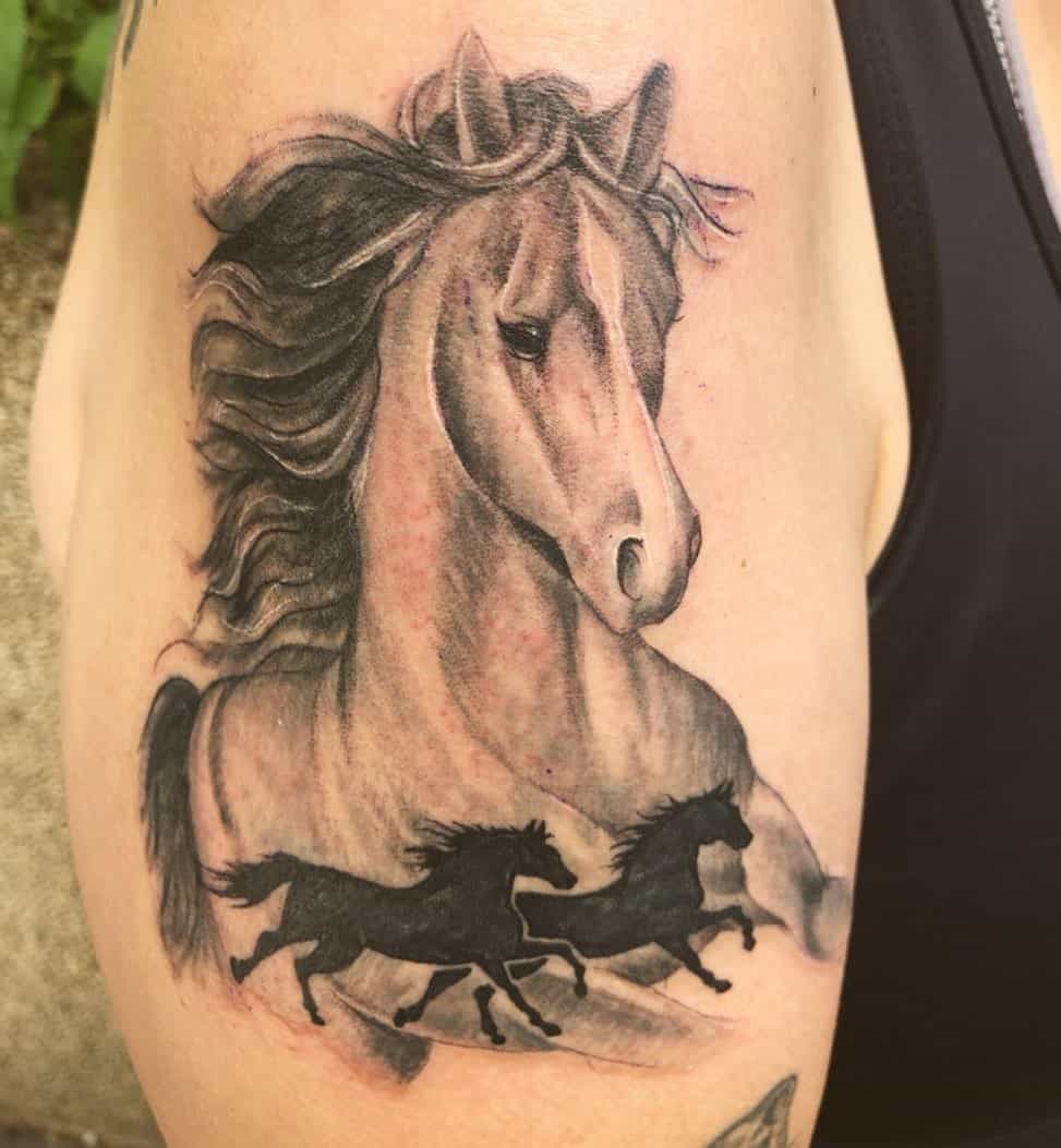 Horses Running Tattoo 
