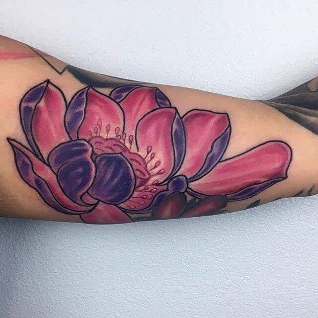 Japanese lotus tattoo 2