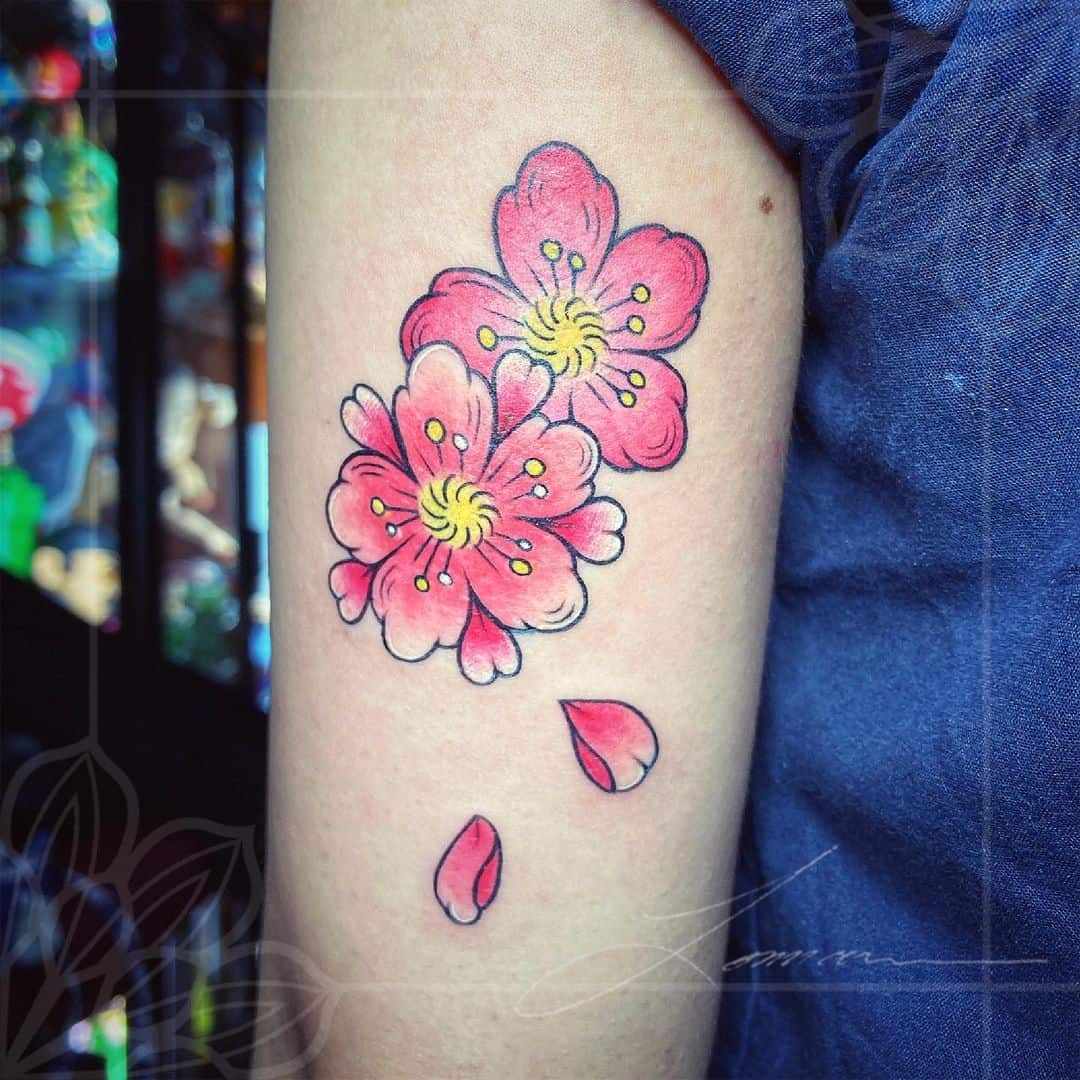 Japanese sakura tattoo 1