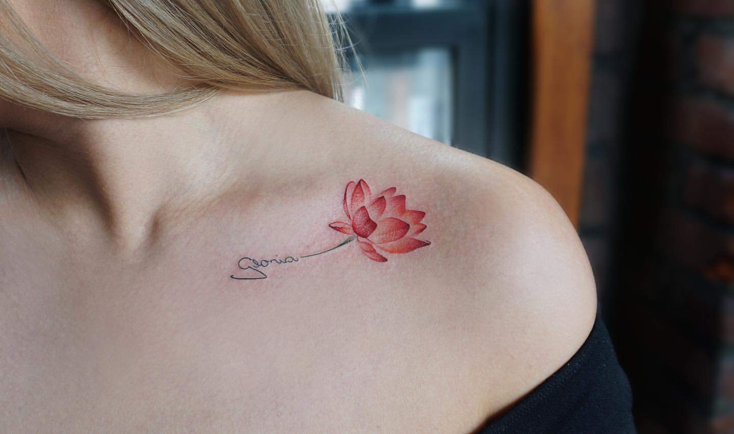 Lotus Tattoo in Watercolors 1