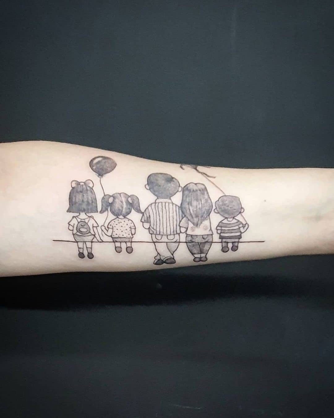 Mother And 4 Child Tattoo Ideas 