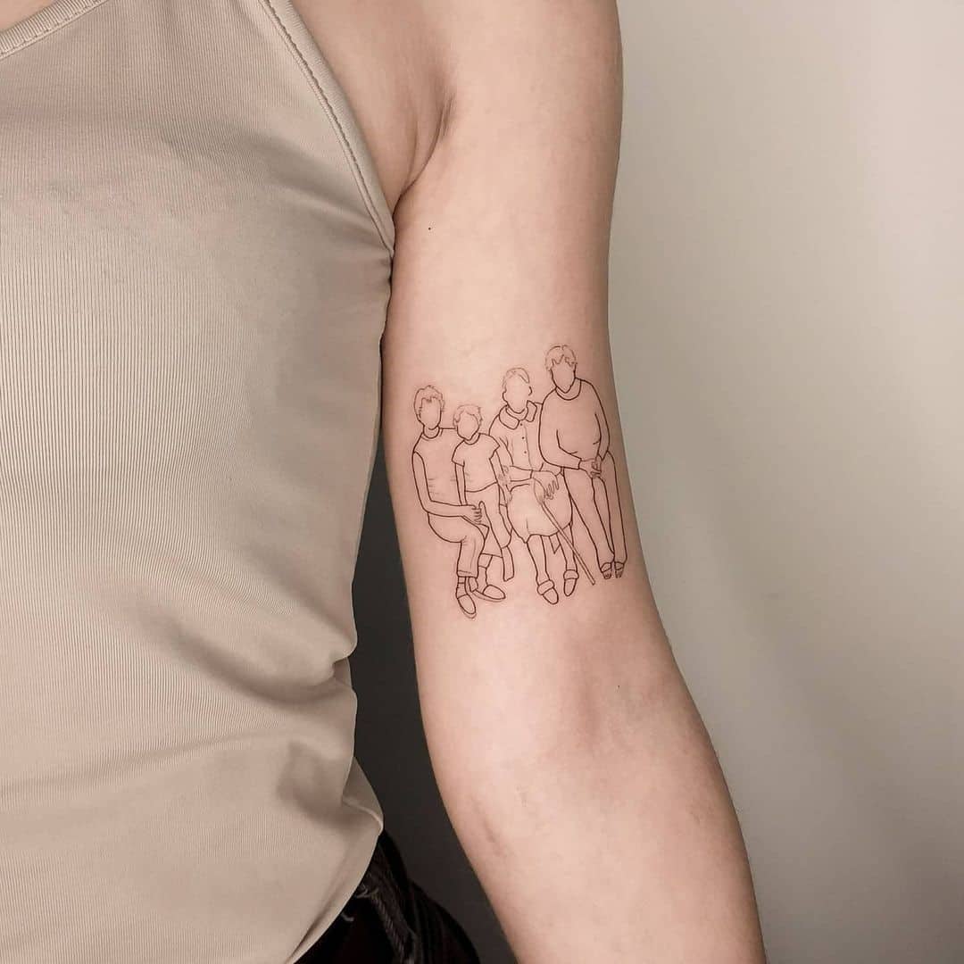 Mother Of Three Tattoo Over Forearm