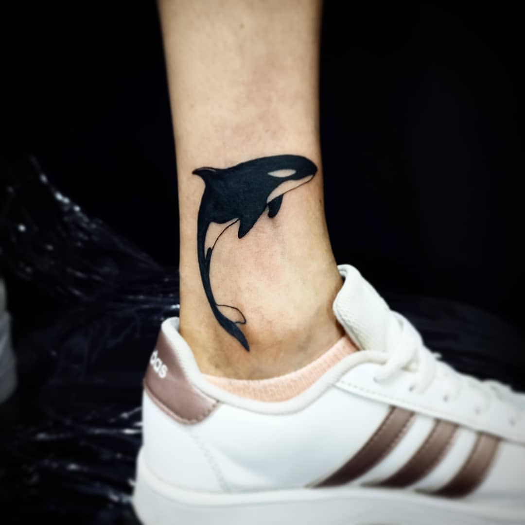 Orca Ankle Tattoo