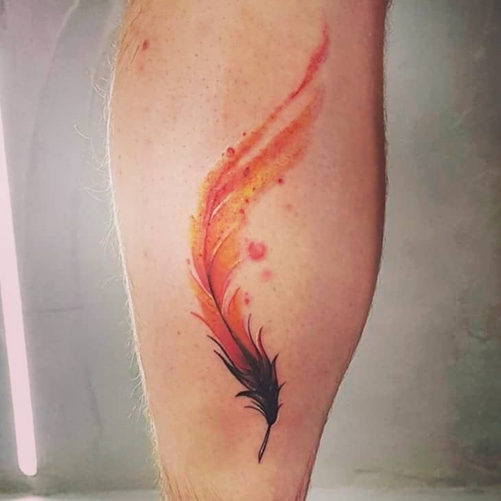 Phoenix Feather Tattoo 2
