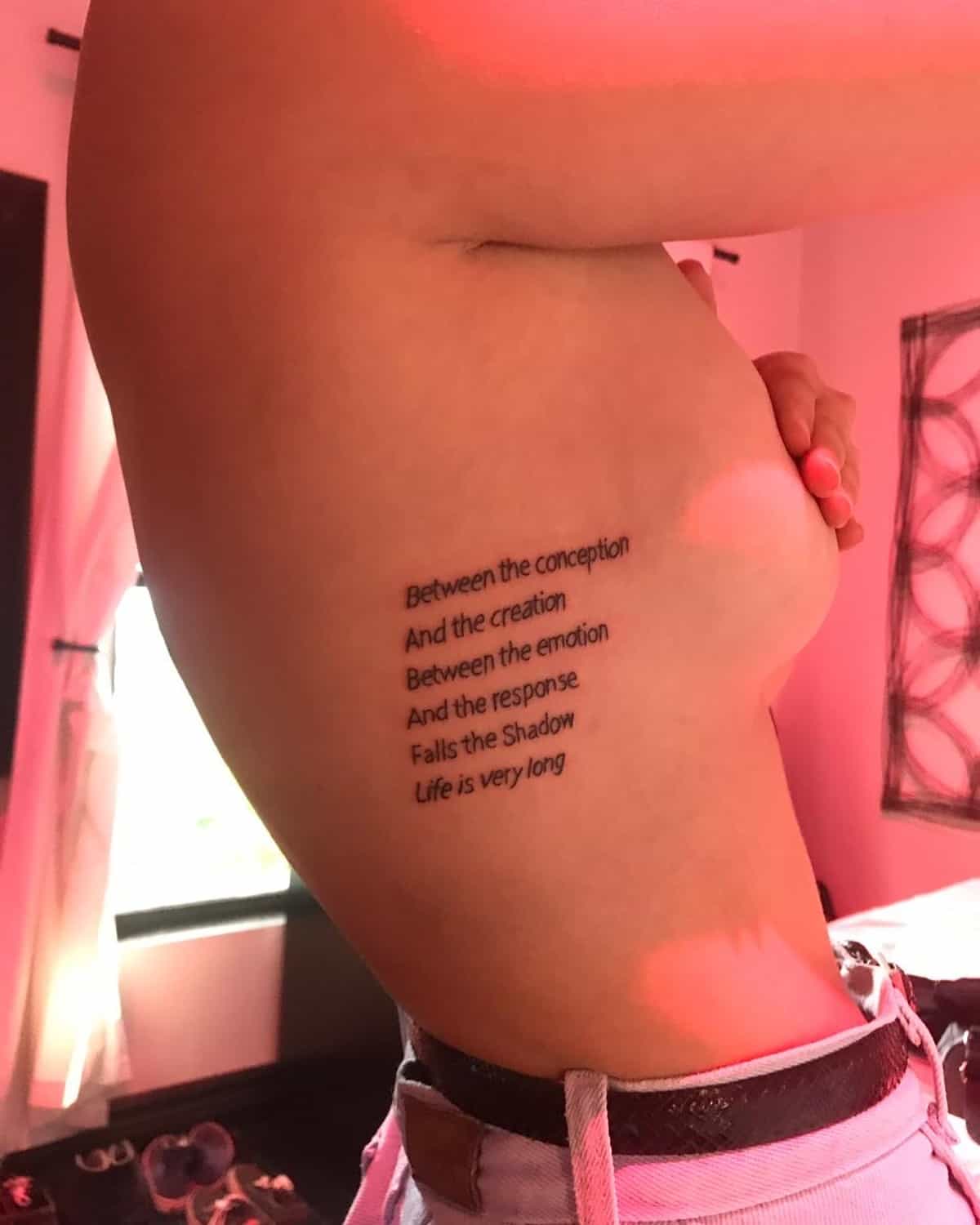 Poetry Quote Tattoo 3