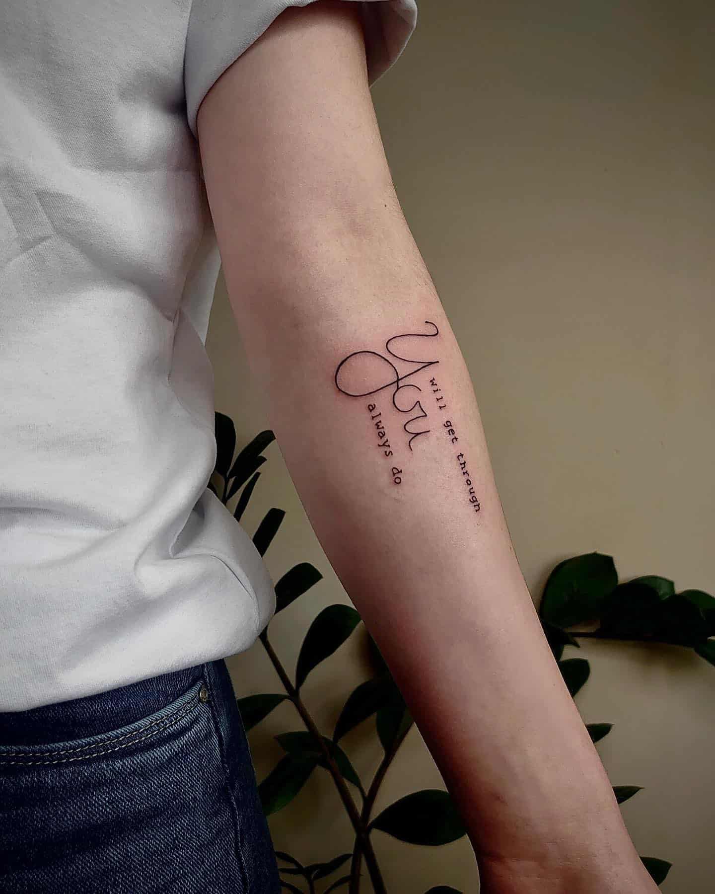 Rhys Pieces Tattoos - Names in hand written cursive on inner arm. . . .  #rhyspiecestattoos #finelinetattoos #linework #lettering #handwriting  #letteringtattoo #name #words #lineworktattoo #fresh #blacktattoos #black  #armtattoo #forearmtattoo ...