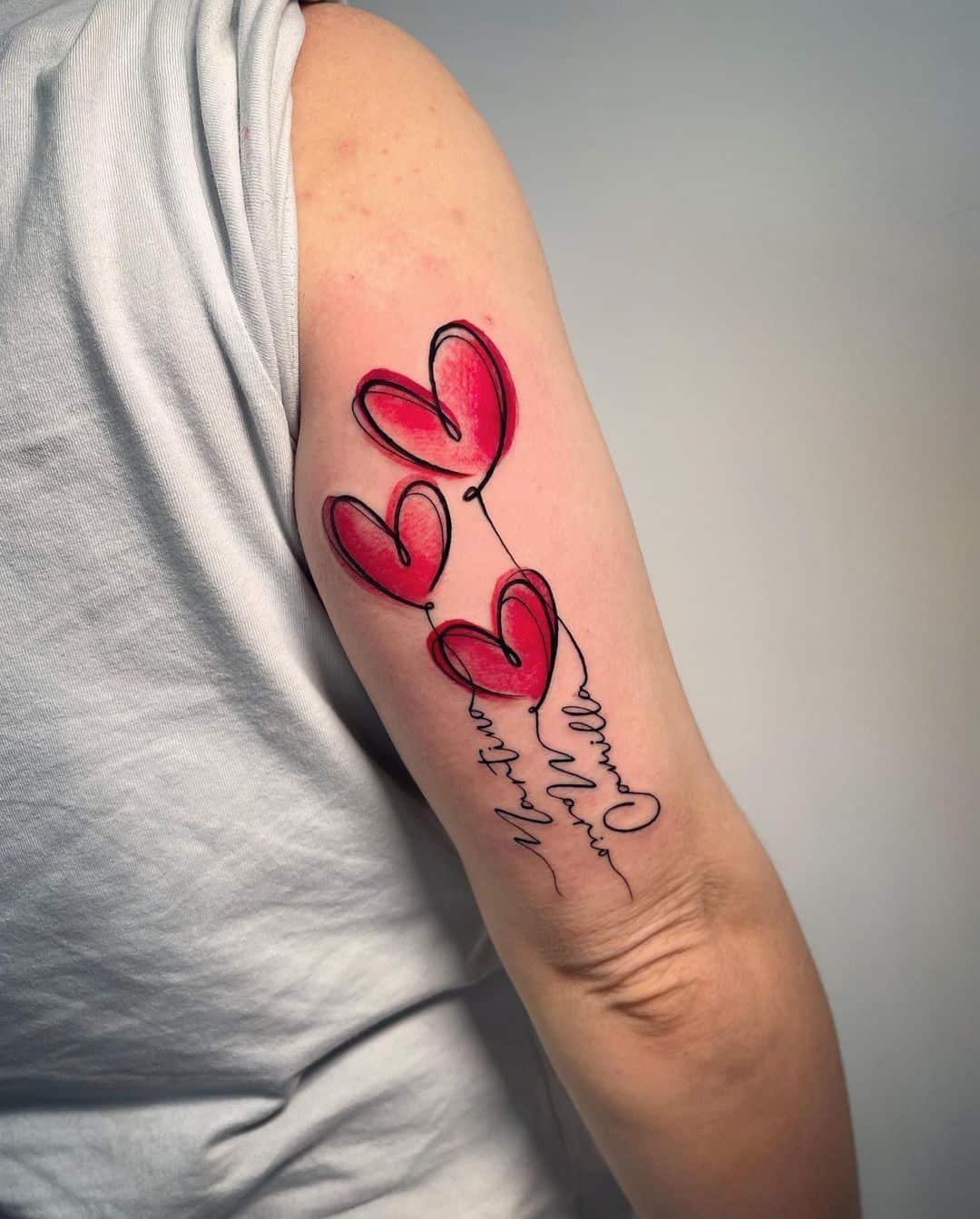 Red Heart Motherhood Tattoo