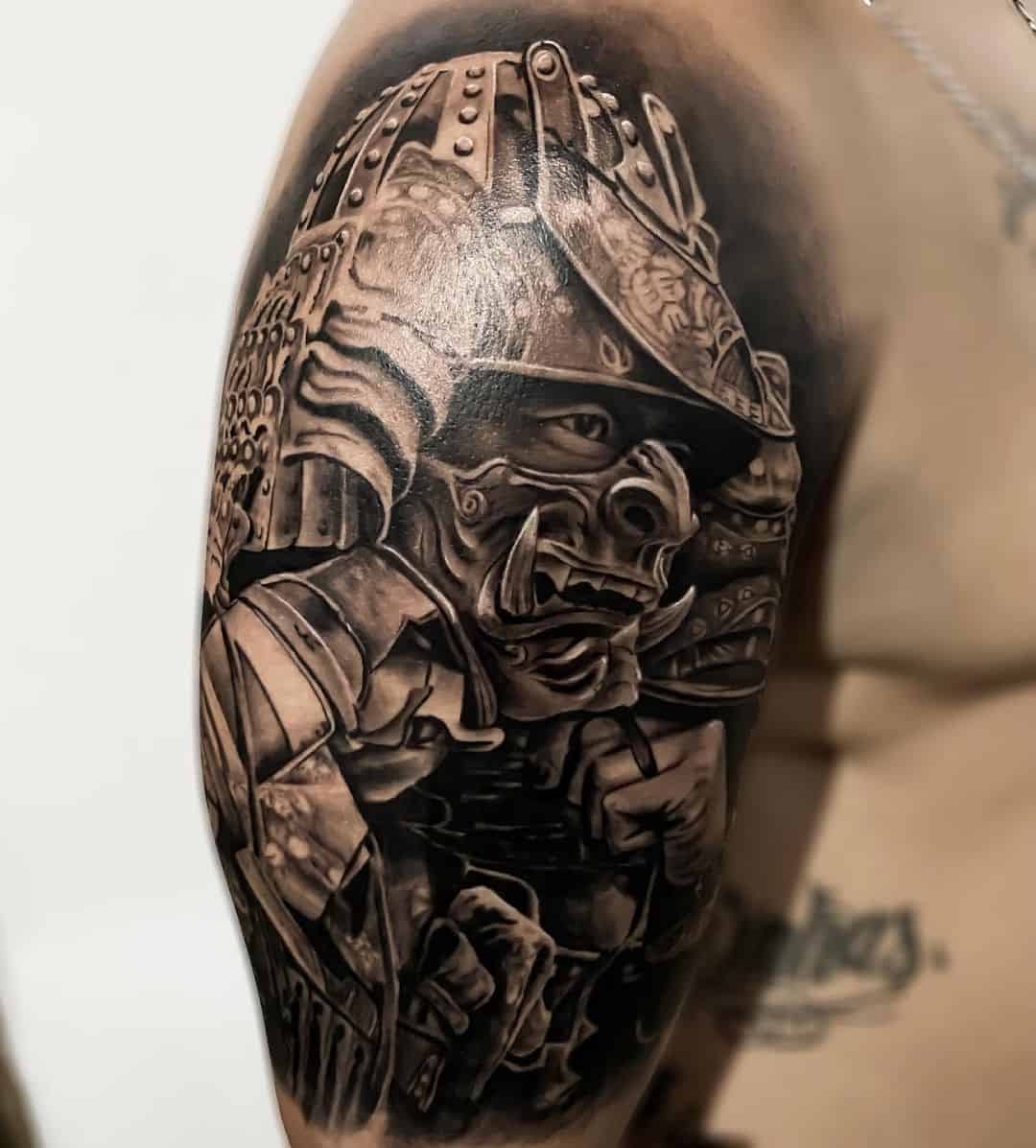 Samurai Tattoo Scary Design