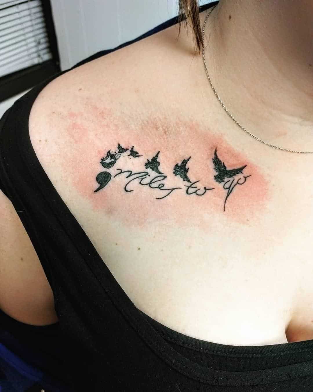 Semicolon Tattoo Ideas Bird Inspo 2
