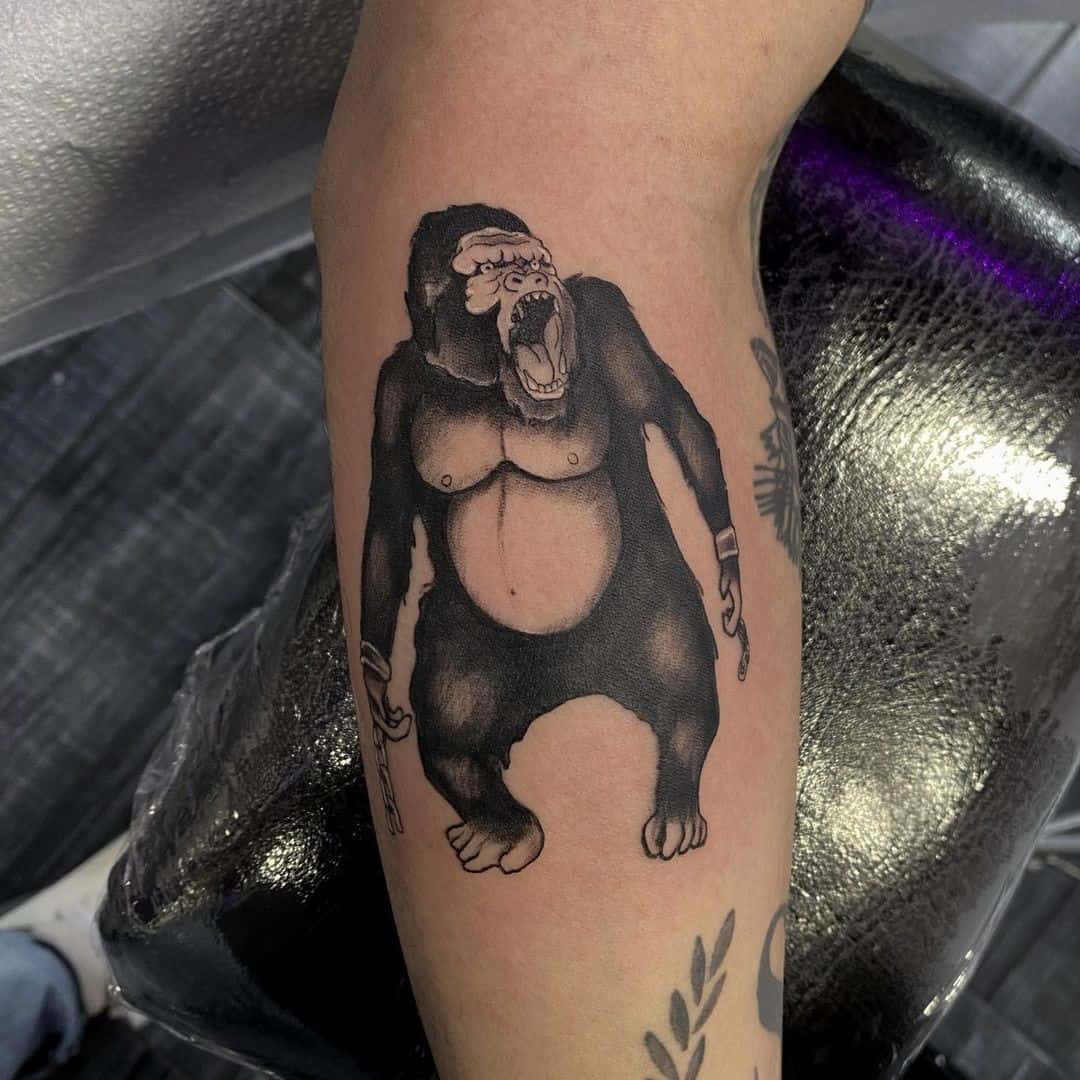 Small & Scary King Kong Tattoo Idea