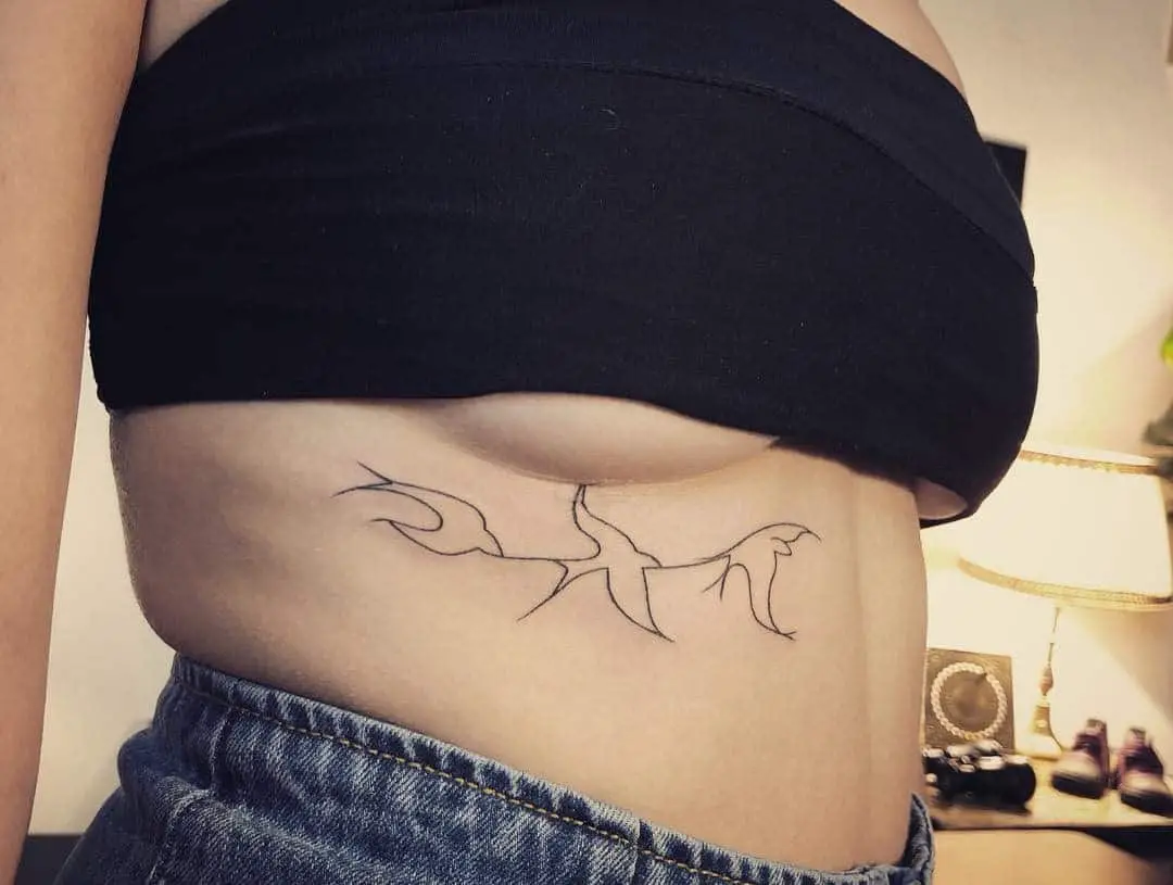 Stomach Bird Mother Tattoo