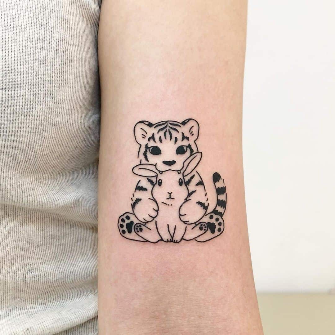 Tiger & Bunny Combo Tattoo
