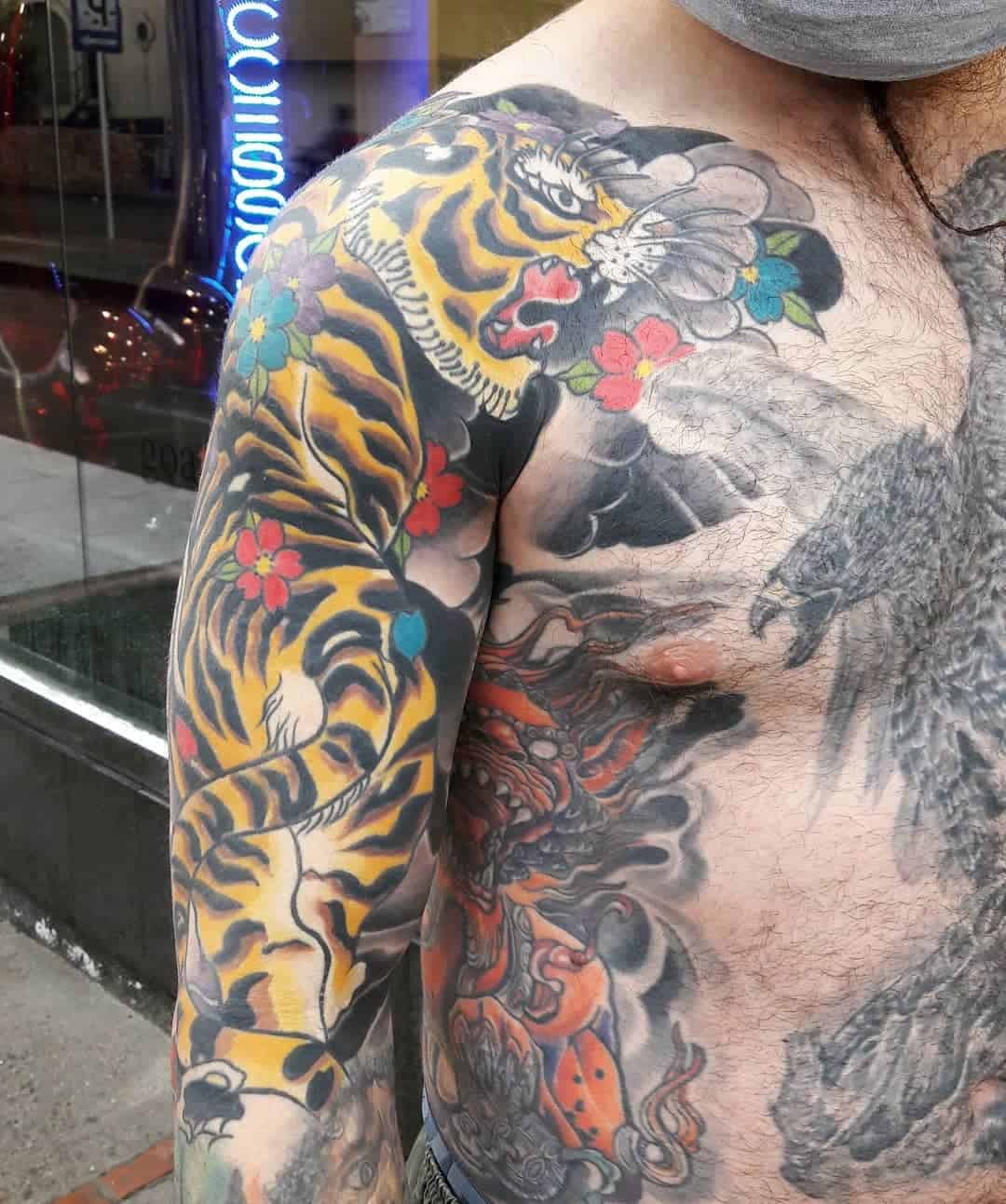 Tiger Tattoo Sleeve Idea