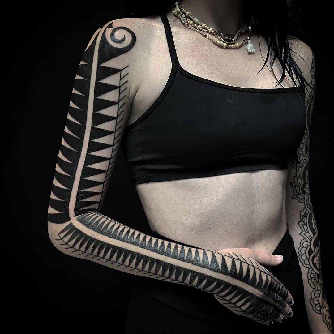 Tribal sleeve tattoo 1