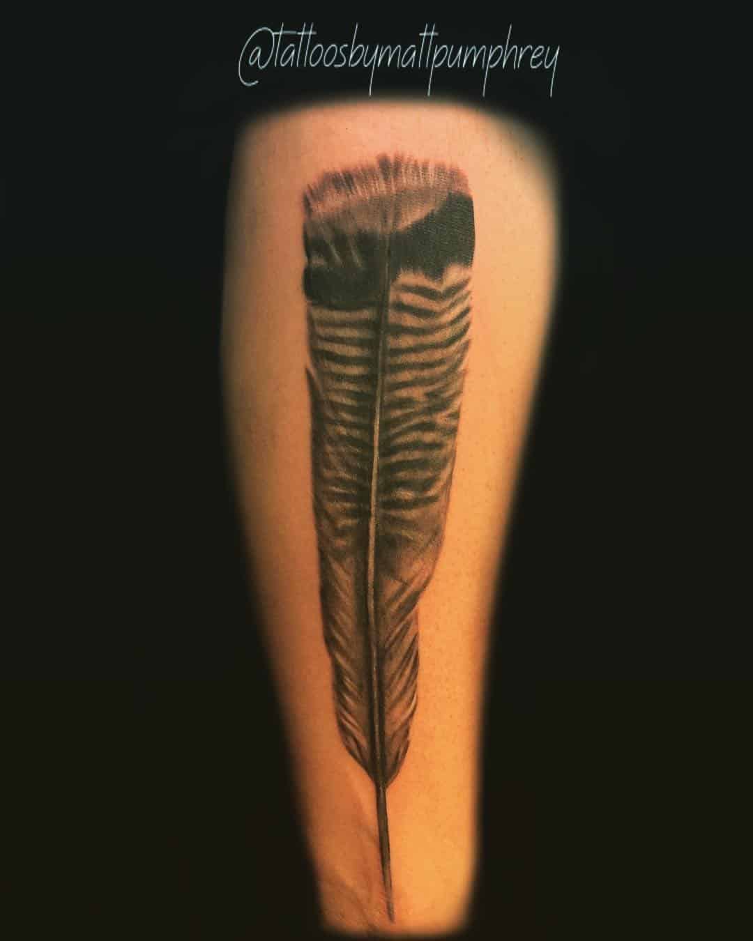Turkey Feather Tattoo 2