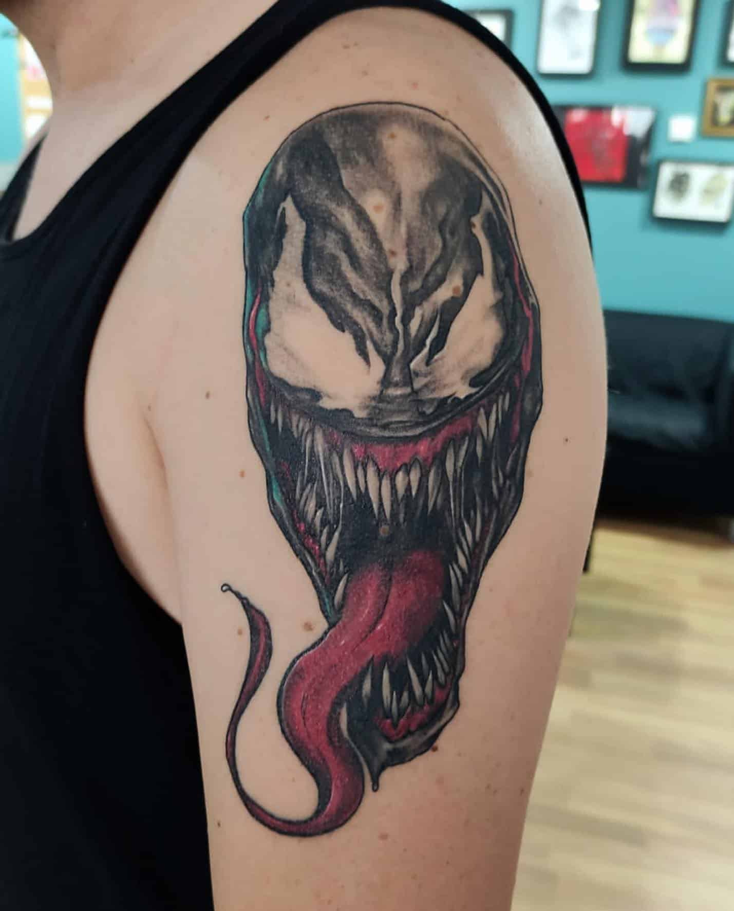 Venom Tattoo on Arm 3