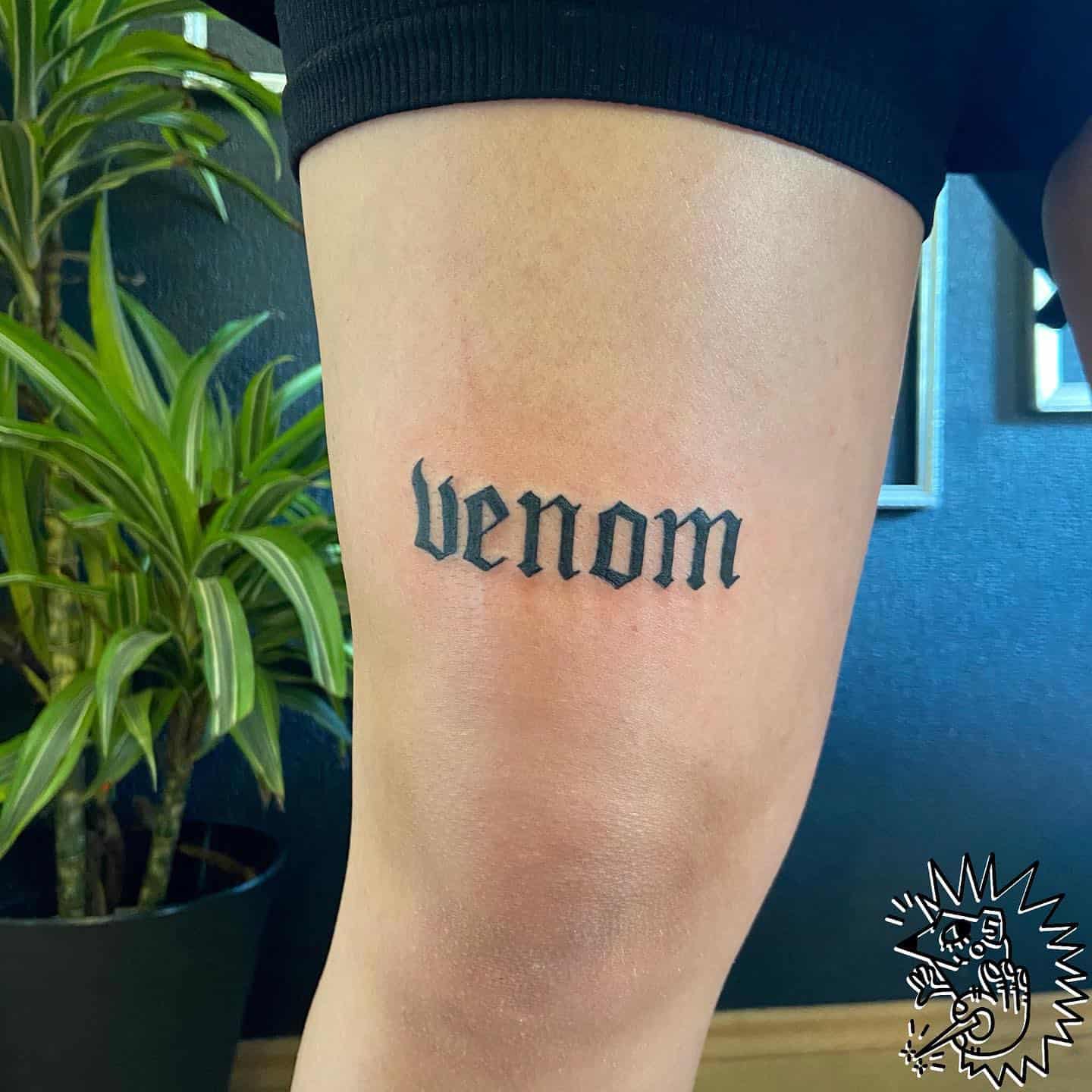 Writing Venom Tattoo 1