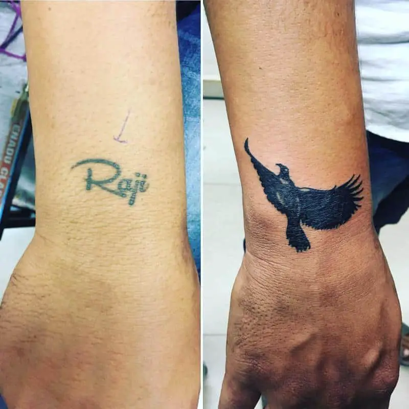 Bird Cover Up Tattoos 3