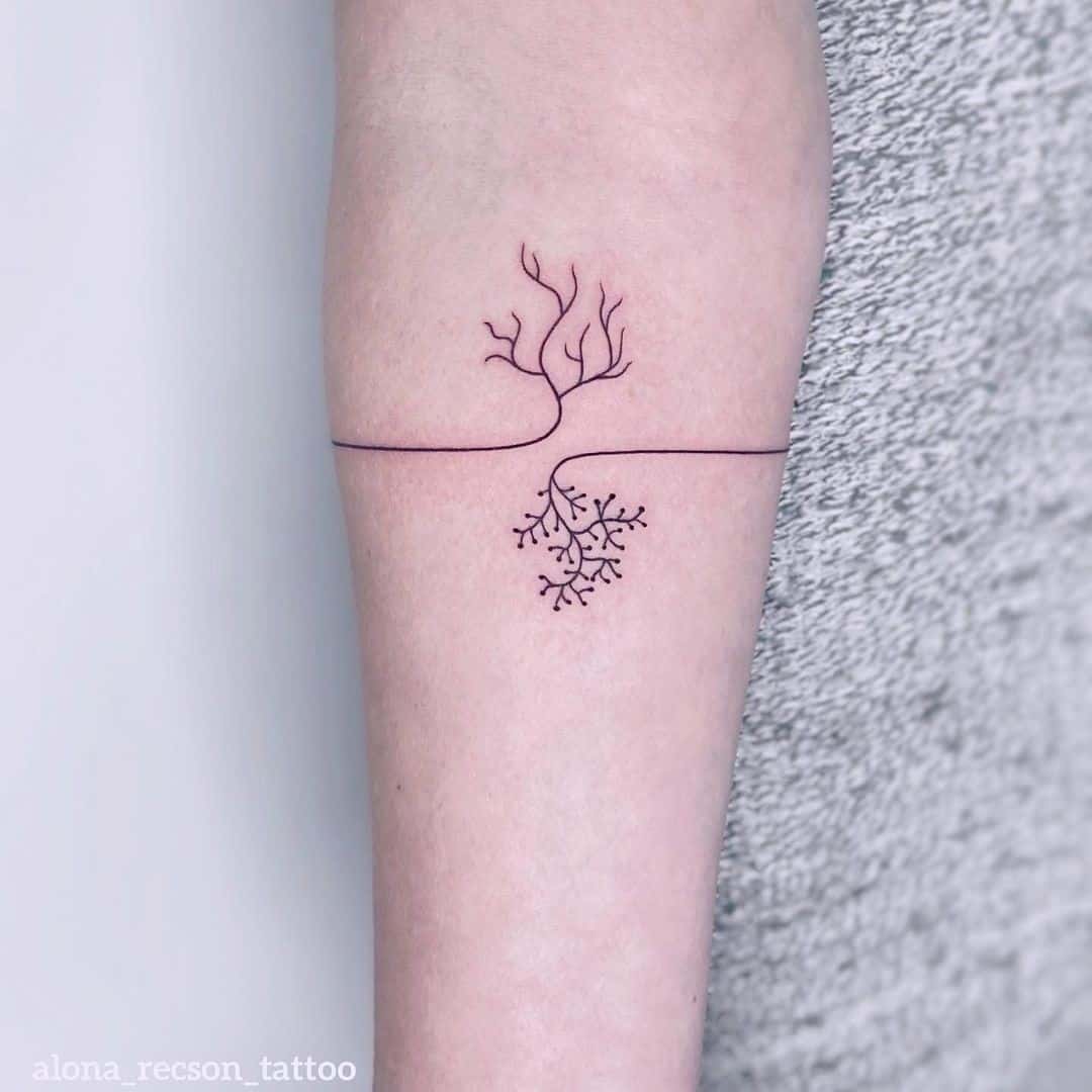 Bracelet Arm Tattoo Tree Idea