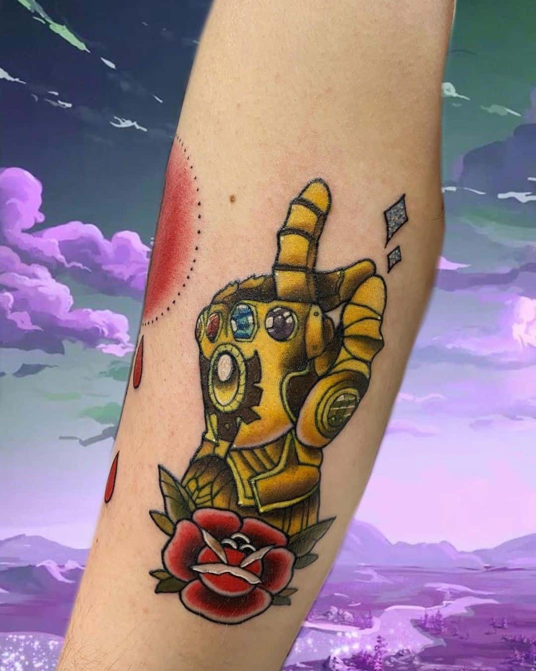 Bright Yellow Avenger Tattoo 