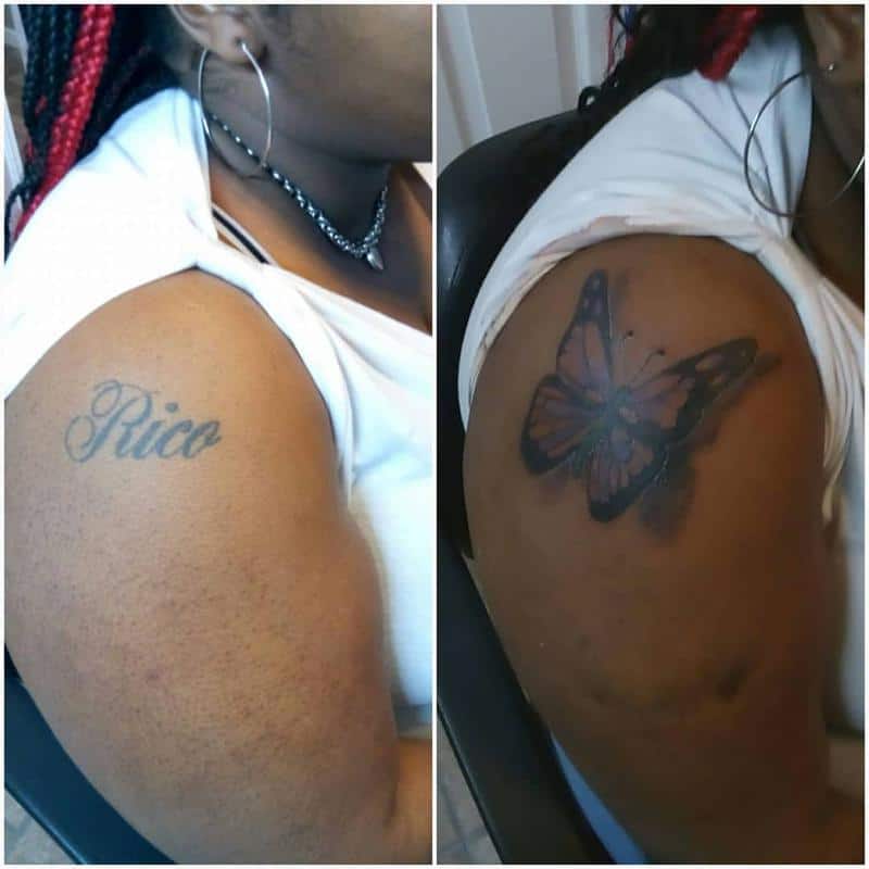 Butterfly Cover Up Tattoos 4