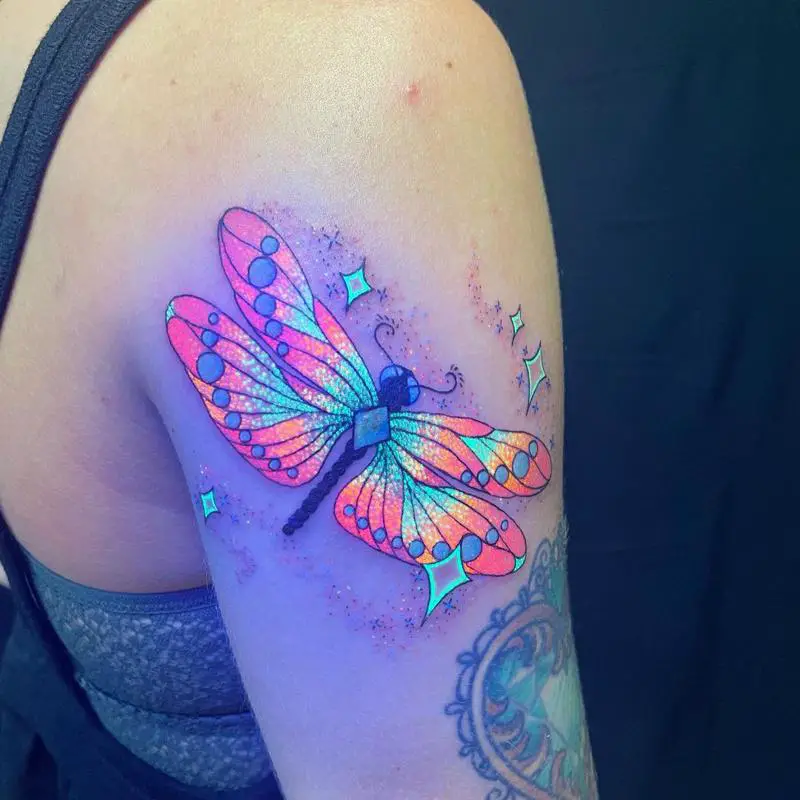 Butterfly Glow In The Dark Tattoo 1