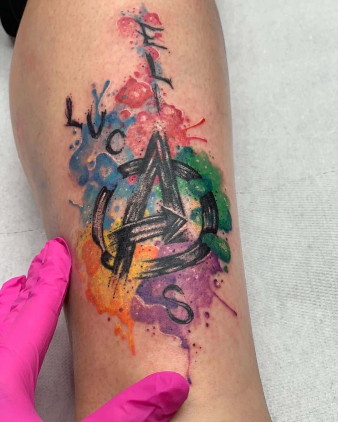 Colorful Avengers Tattoo Symbol