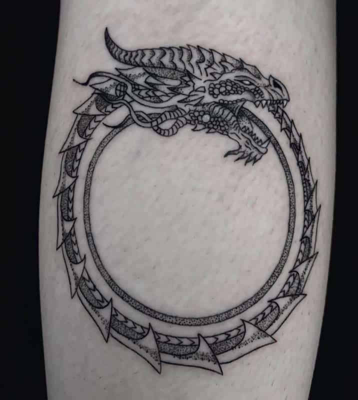 Dragon ouroboros tattoo 1