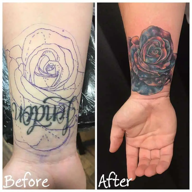 Flower Cover Up Tattoos 3
