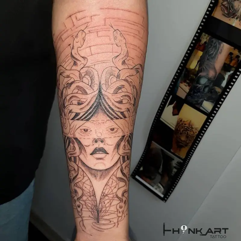 Forearm Medusa Tattoo 1