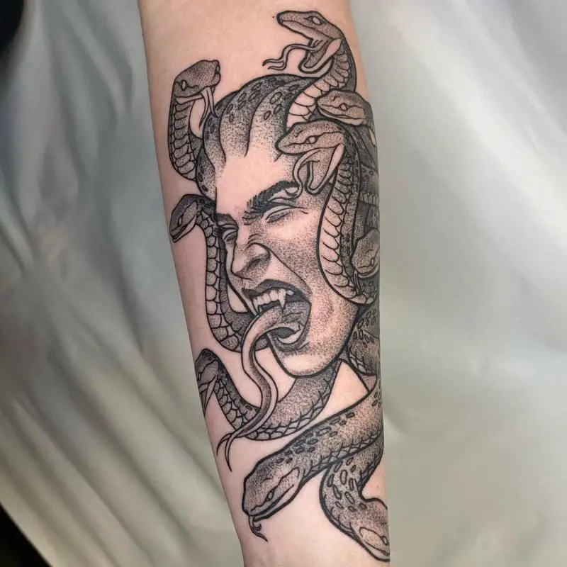 Forearm Medusa Tattoo 2