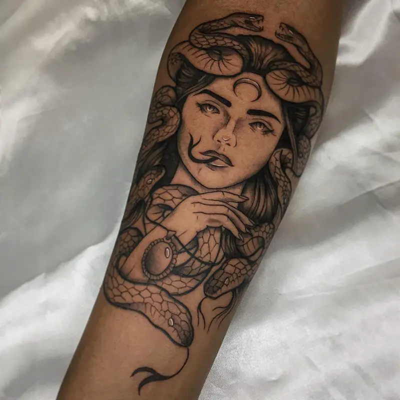 Forearm Medusa Tattoo 3