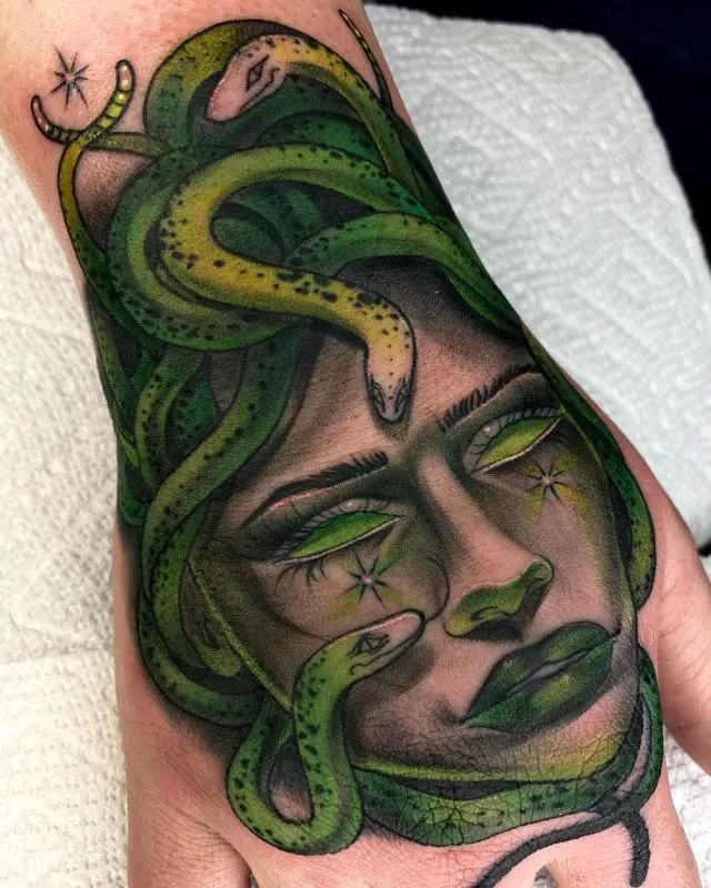 Hand Medusa Tattoo 3