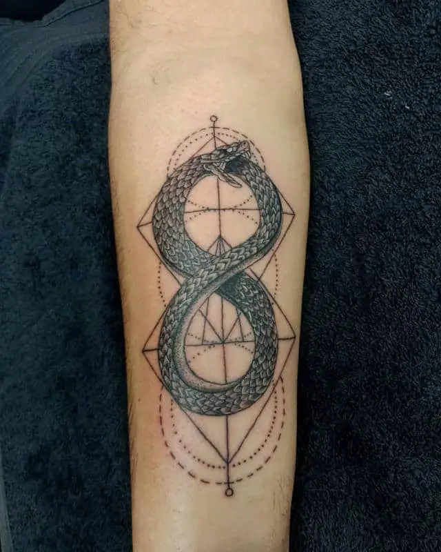 Infinity ouroboros tattoo 2