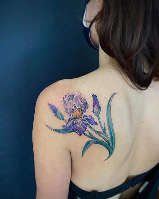 Iris Tattoo on Shoulder 1