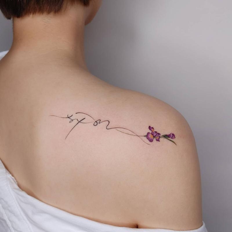 Iris Tattoo on Shoulder 2