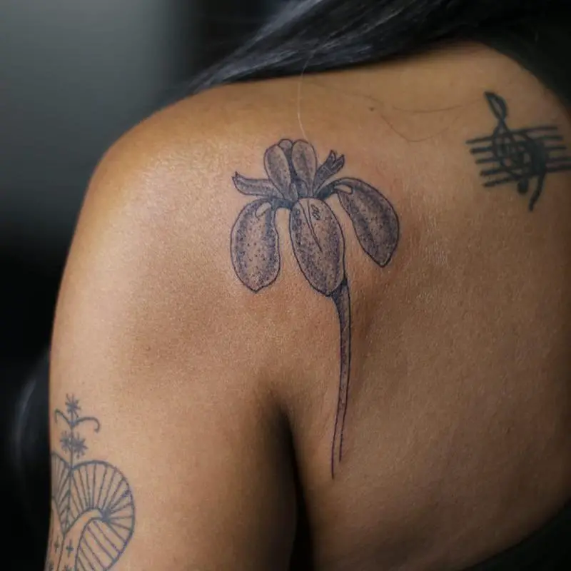 Iris Tattoo on Shoulder 5