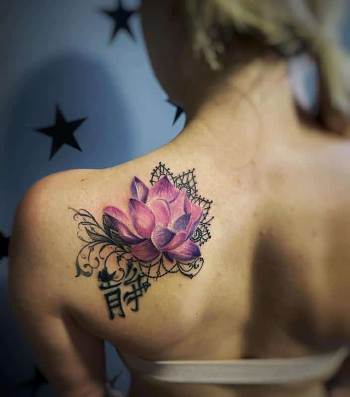 Lotus Tattoo on Shoulder 2