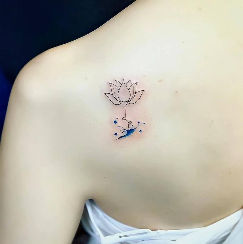 Lotus Tattoo on Shoulder 3