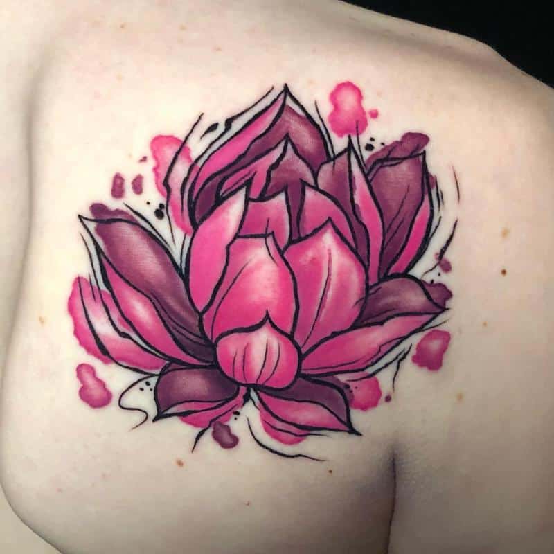 Lotus Tattoo on Shoulder 5