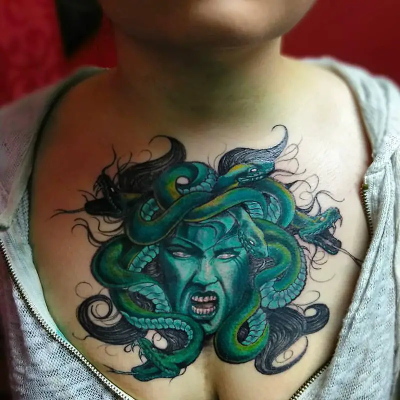 Medusa Color Tattoo 2