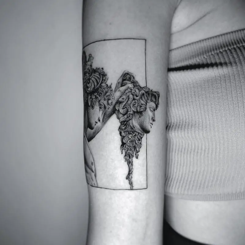 Perseus and Medusa Tattoo 1