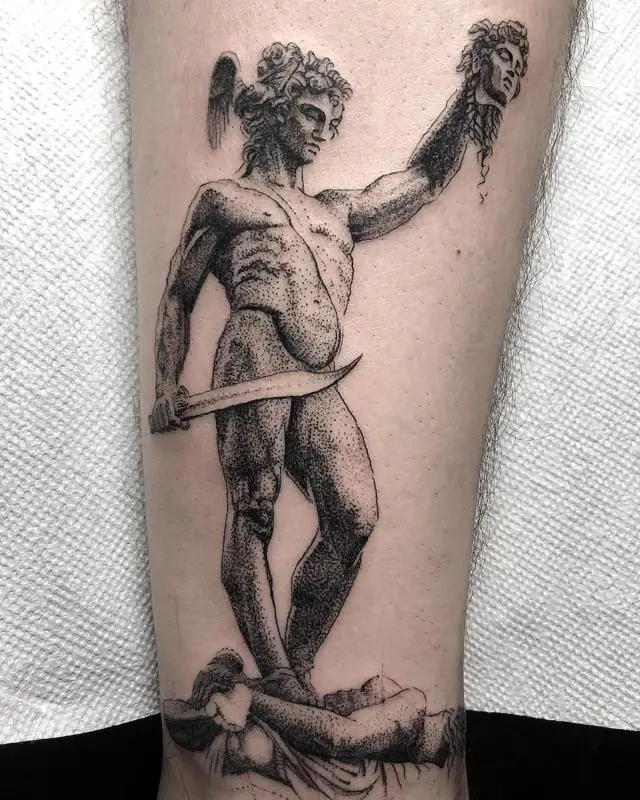 Perseus and Medusa Tattoo 2