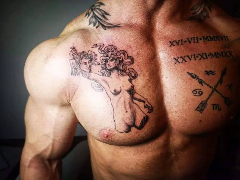 Perseus and Medusa Tattoo 4