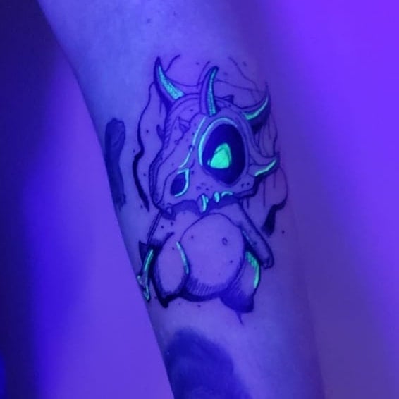 Pokemon Glow In The Dark Tattoo 1